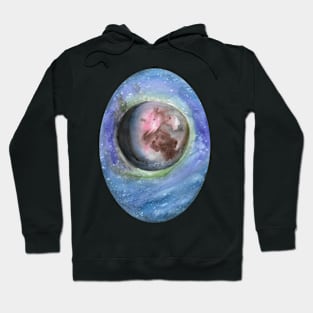 Watercolor Mars painting - astronomy inspired fine art Hoodie